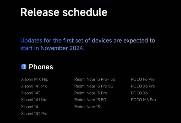 Xiaomi details HyperOS 2 global rollout schedule: the first updates are coming out this month 