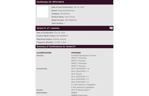 Samsung Galaxy A06 5G is coming, certification reveals 