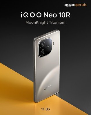 iQOO Neo 10R shown off in MoonKnight Titanium color 