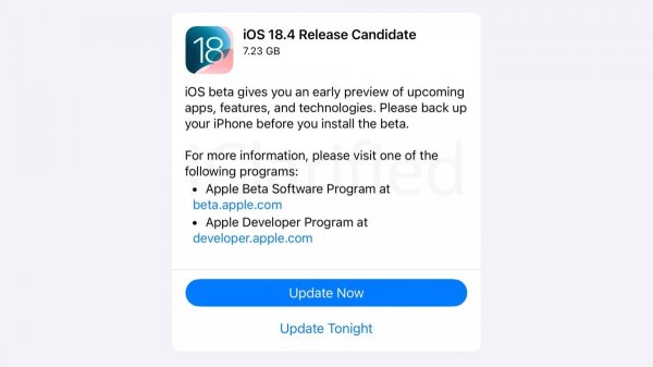Apple rolls out iOS 18.4 Release Candidate to developers 