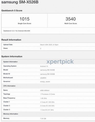Samsung Galaxy S25 Edge and Tab S10 FE spotted on Geekbench 