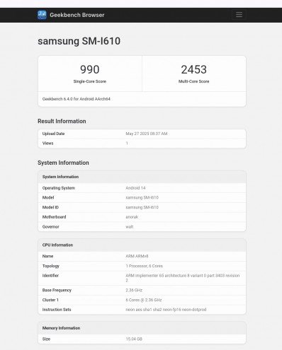 Samsung's Project Moohan XR headset appears on Geekbench with Snapdragon XR2 Gen 2 chip 