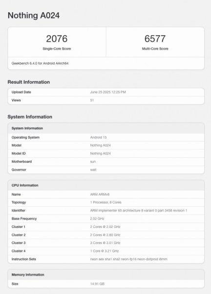 Nothing Phone (3) spotted on Geekbench ahead of launch 