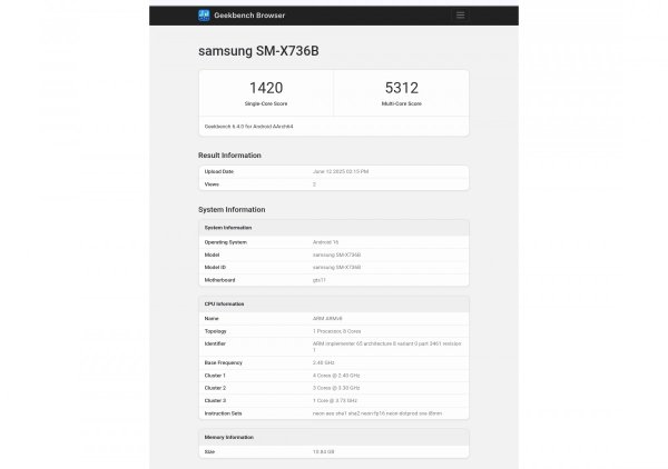 Samsung Galaxy Tab S11 Ultra runs Geekbench, here's the chipset it will use 