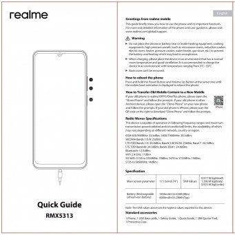 Realme Note 70T's EU Energy Label confirms some of its specs 
