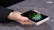 Tecno's Phantom Ultimate G Fold tri-foldable concept folds inwards to protect the display 