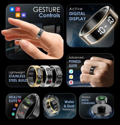 Pebble Halo Smart Ring arrives with a digital display, stainless steel design, and a sub-$100 price tag 