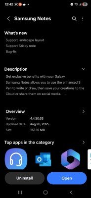 Samsung Notes updated with landscape support, other improvements 