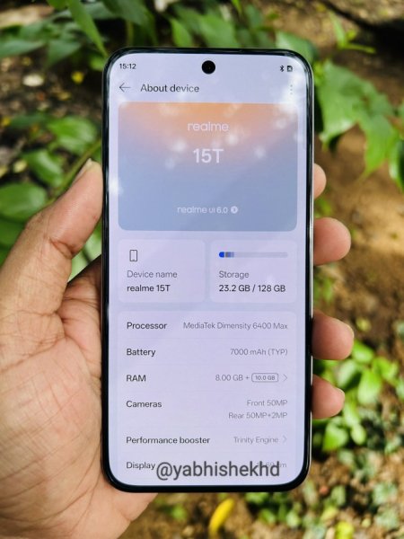 Realme 15T spotted in the wild 