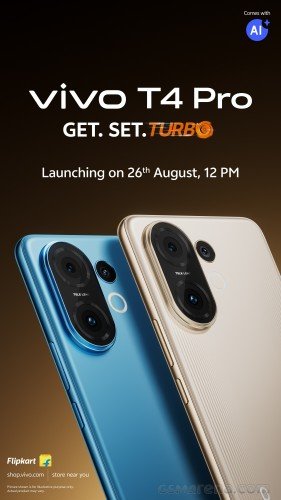vivo T4 Pro's key specs, price segment, launch date, and colors officially revealed 