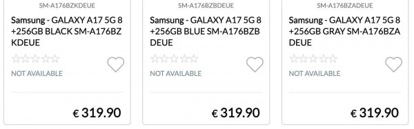 Samsung Galaxy A17 4G and A17 5G listed in Europe, here are the prices 