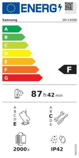 Samsung Galaxy S25 FE, Tab S11, Tab S11 Ultra and Tab S10 Lite energy labels reveal battery info 