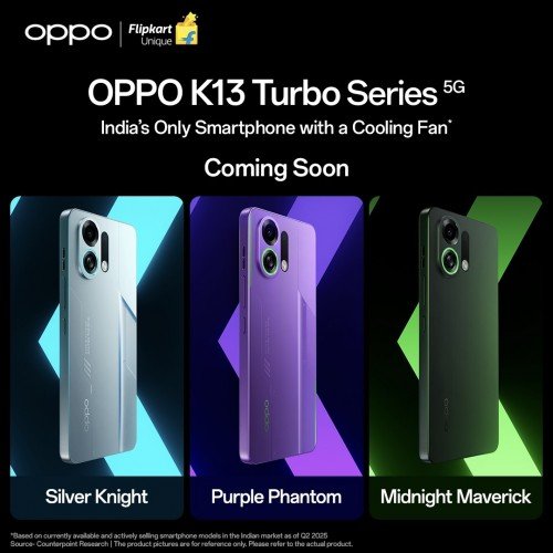 Oppo K13 Turbo and K13 Turbo Pro's India launch date announced 