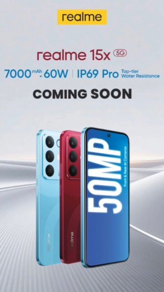 Realme 15x leaks: 7,000mAh battery, IP69 Pro rating, new UI upcoming 