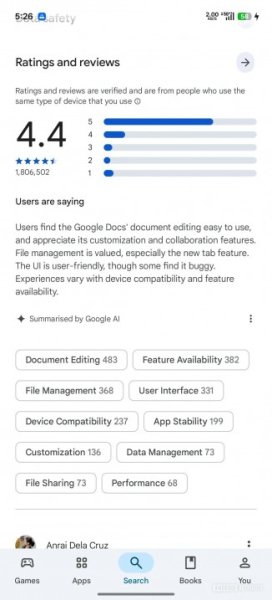 Google Play Store now has AI review summaries 