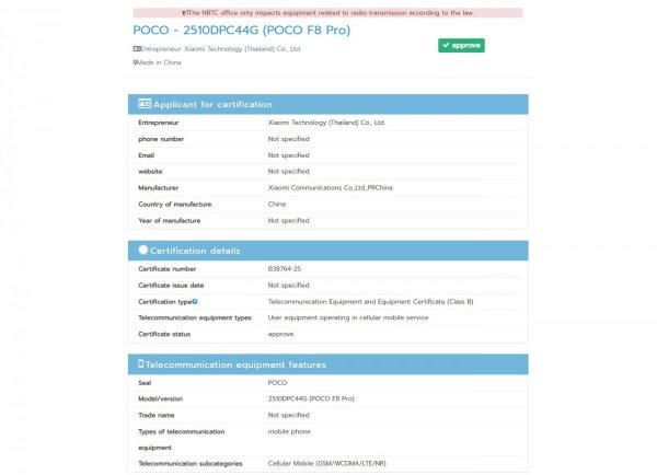 Poco F8 Pro may be launching soon alongside the F8 Ultra  Poco F8 Pro may be launching soon alongside the F8 Ultra
