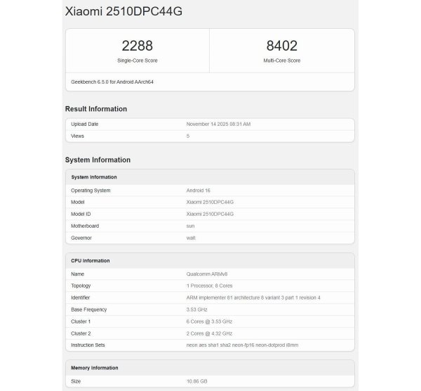 Poco F8 Pro runs Geekbench too, revealing its chipset 