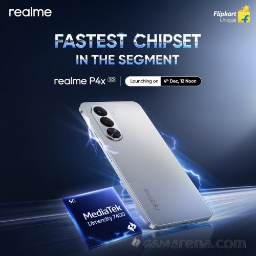Realme P4x's launch date, key specs, and design revealed 