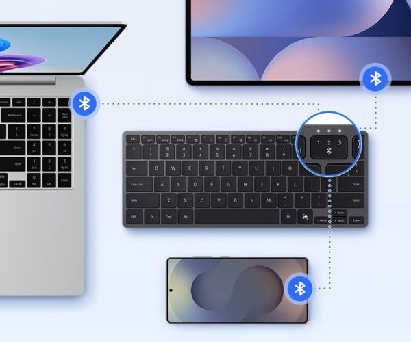 Samsung's new Smart Keyboard can connect to three devices over Bluetooth, has a DeX key 