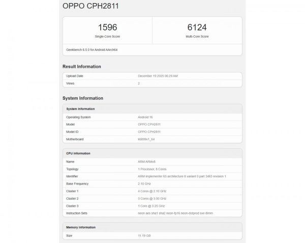 Oppo Reno15 Pro Max may have been spotted on Geekbench 
