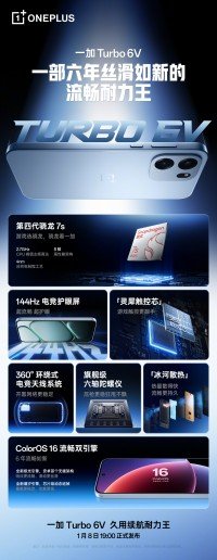 OnePlus reveals the Turbo 6V's main specs ahead of its imminent announcement 