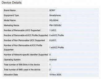 Sony: "no change in status" for Xperia phones, Xperia 1 VIII and 10 VIII found in IMEI database 